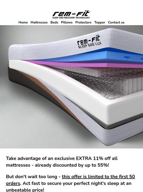 💯 Exclusive Offer - Save an EXTRA 11% off mattress sale prices (already up to 55% off!)