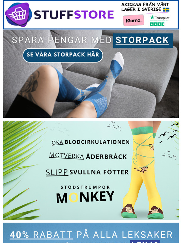 Nu kan du köpa storpack av dina favoritstrumpor!