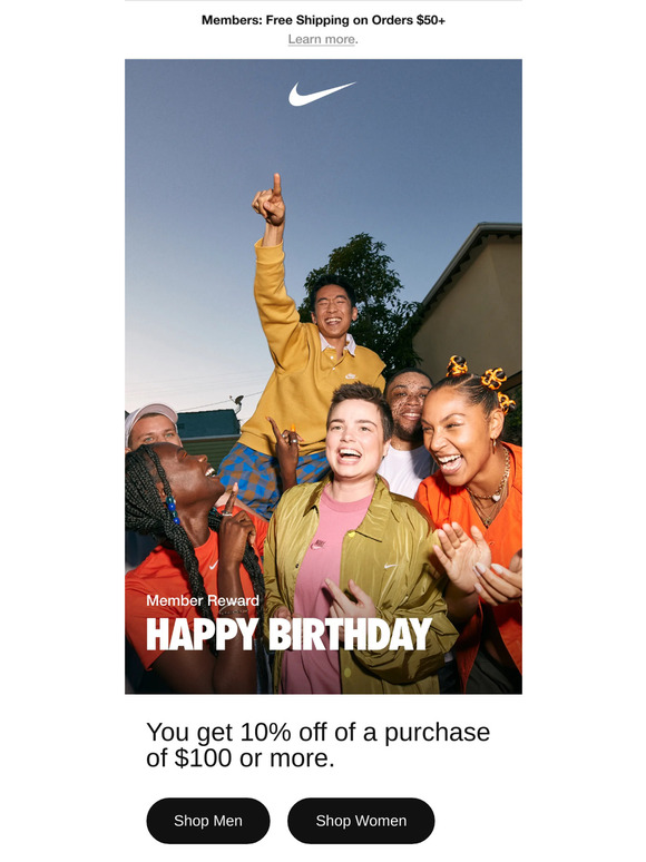 —, last chance to redeem your bday gift—10% off $100+
