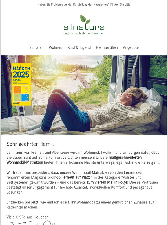 Schlafen wie zu Hause – Maßgeschneiderte Wohnmobil-Matratzen!