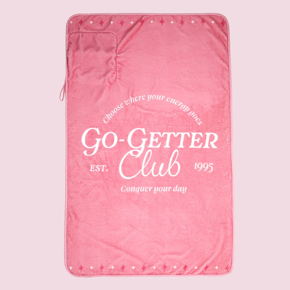 Image of Go-Getter Club Packable Fleece Blanket with Travel Bag