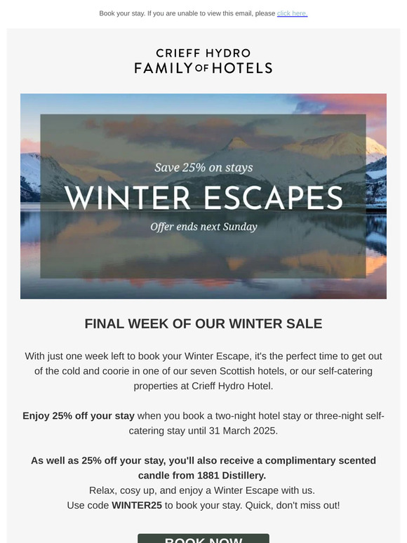 One week left to book our Winter Sale