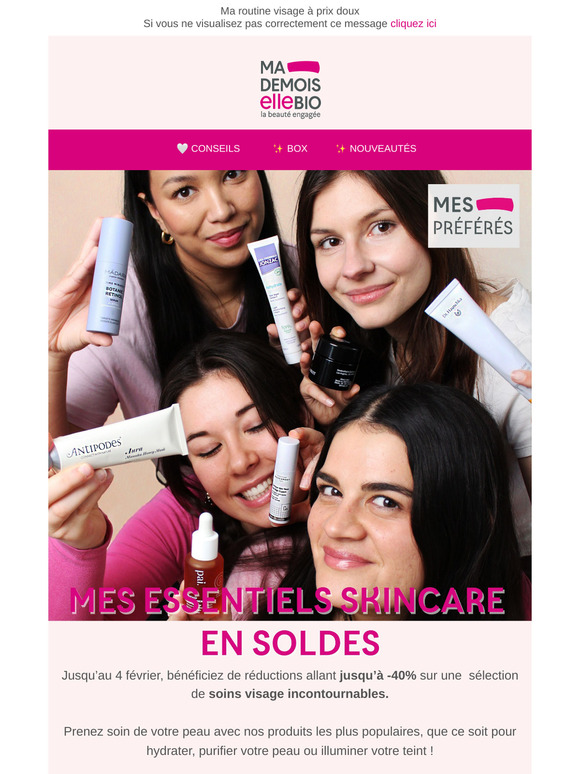 Jusqu'à -40 % sur vos soins visage préférés 🌟