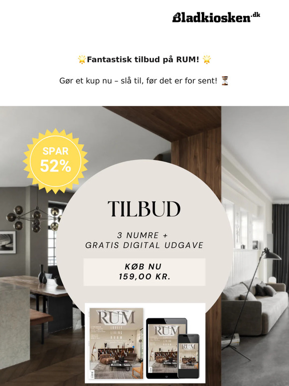 ⚡️ VINTERTILBUD på magasinet RUM ⚡️