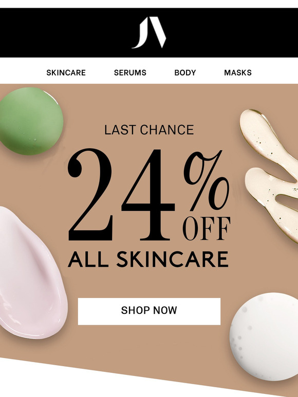 Ends Tonight: 24% off all skincare