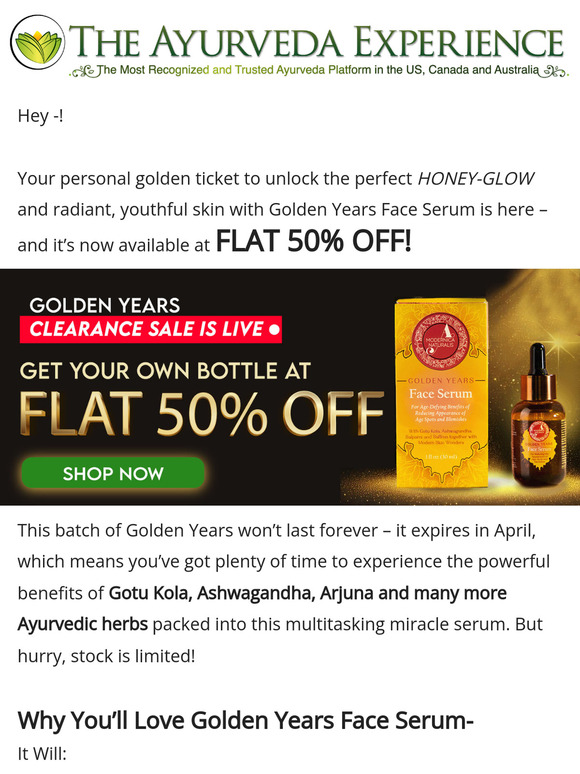 Golden ticket to FLAT 50% OFF!