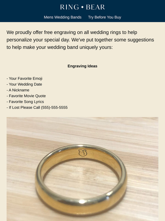 5 Ideas for Engraving Your Wedding Band