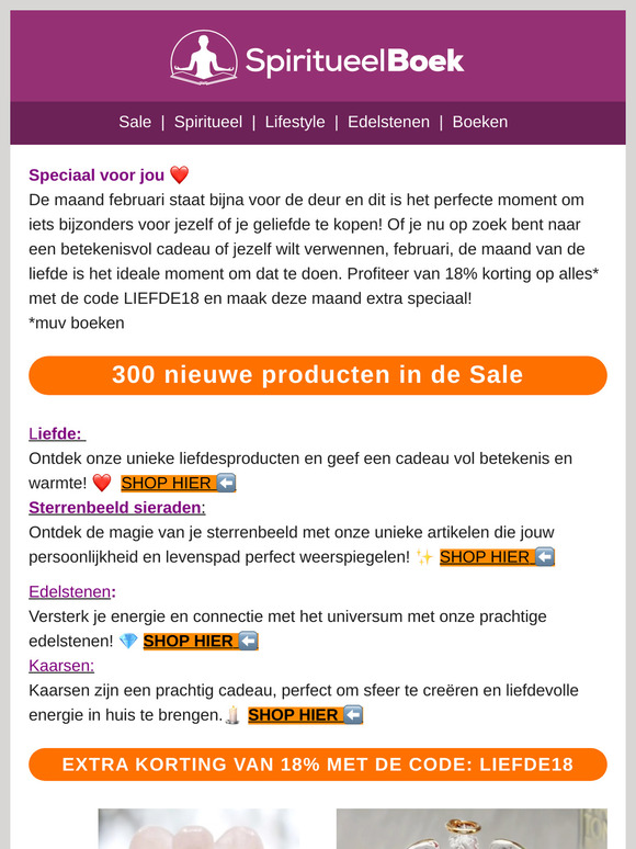 — — De maand van de liefde komt er aan! En daarom maar liefst 18% korting! ❤️