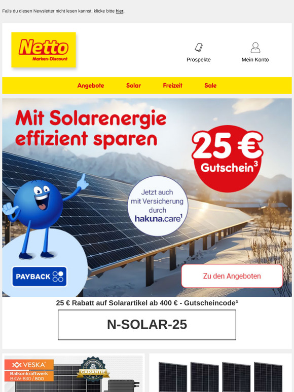 Mit Solarenergie effizient sparen - sichere dir jetzt deinen 25€ Gutschein auf Solar! 🏠☀️