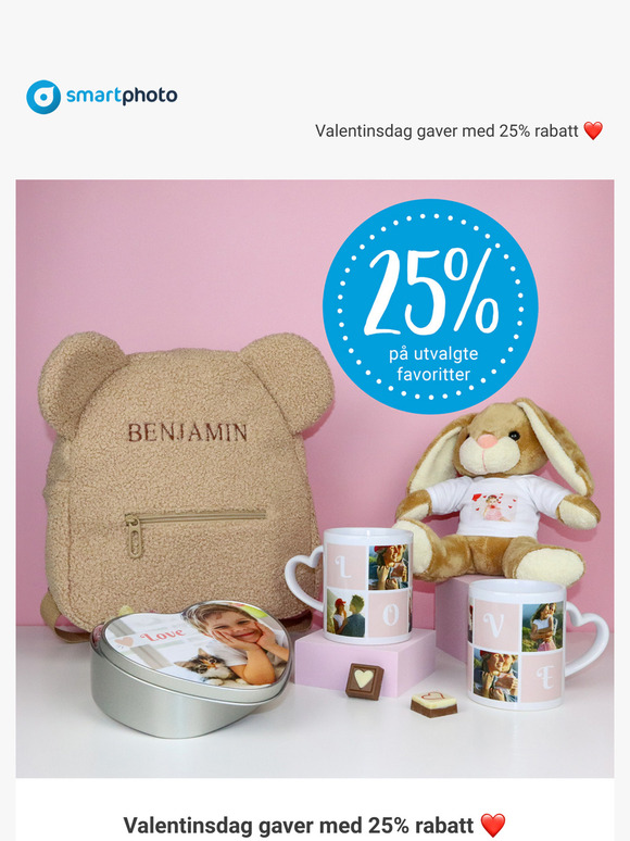 Valentinsdag gaver med 25% rabatt ❤️