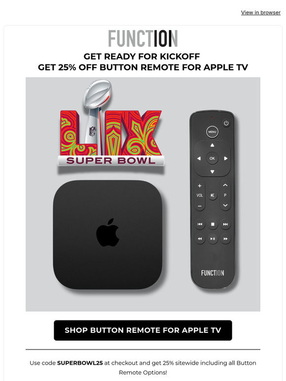 🏈 Score Big: Get 25% Off the Button Remote for Apple TV!