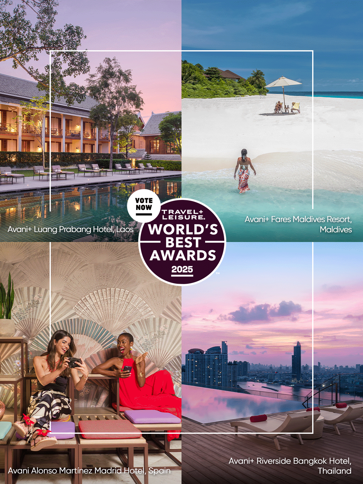 Reminder to vote for Avani - T+L World’s Best Awards 2025