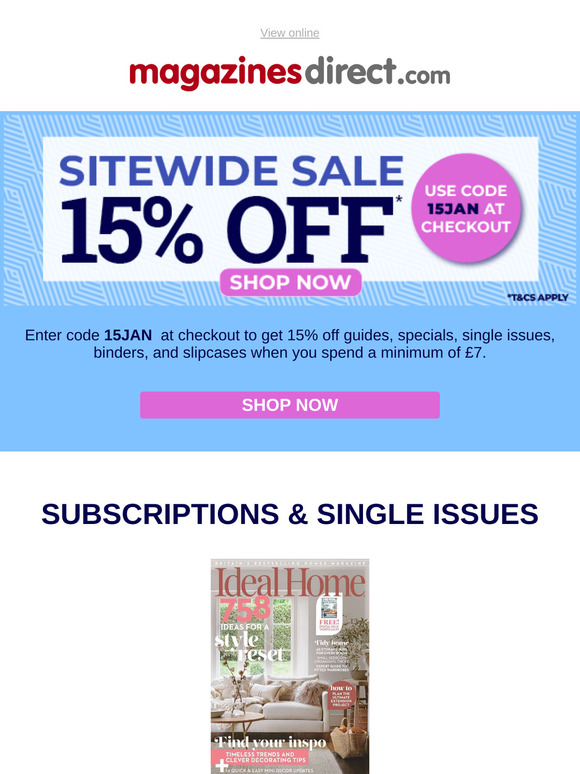 Get 15% off sitewide
