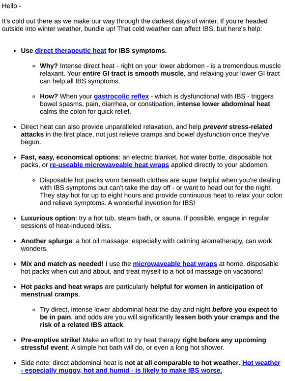 IBS cold weather tip!