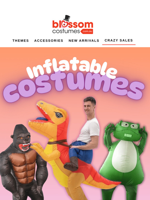 Hilarious Inflatable Costumes: T-Rex, Unicorns & More 🎉