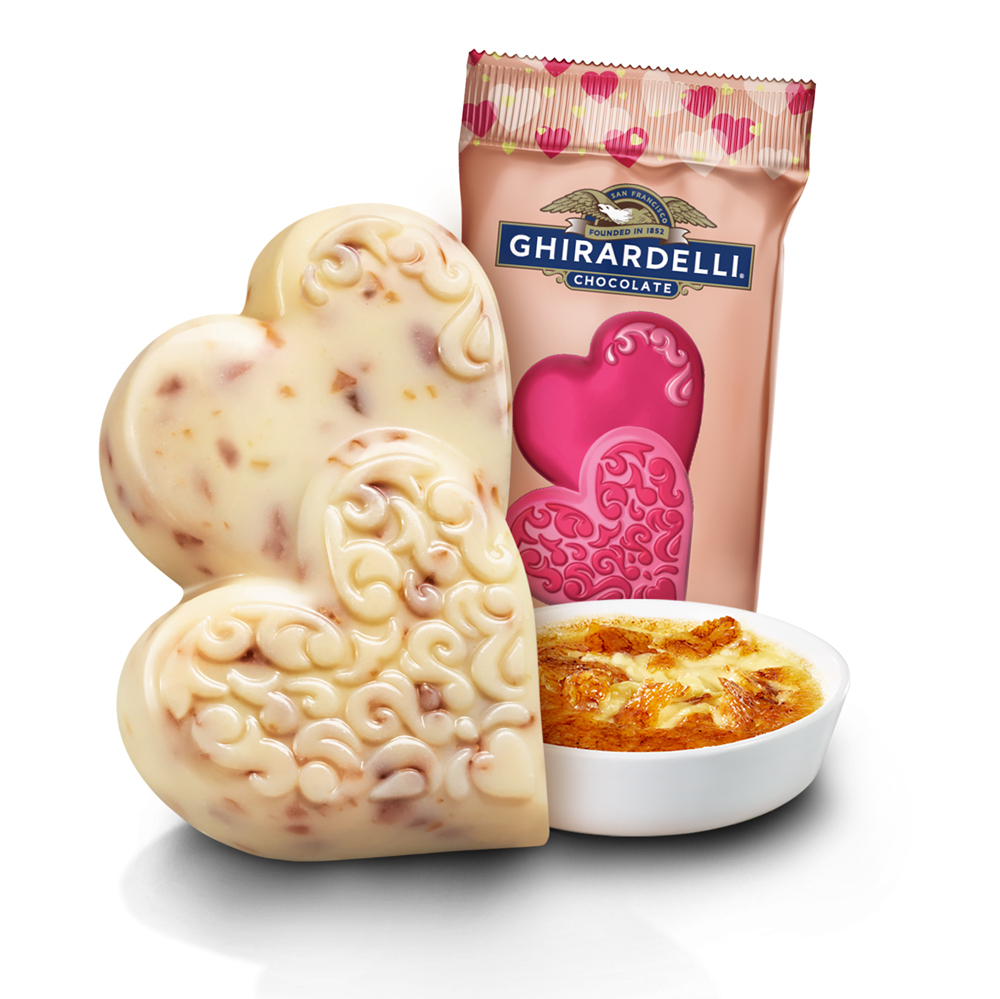 White Chocolate Creme Brulee Hearts