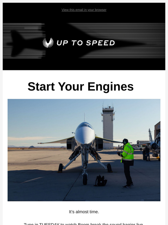 Start your engines: Tuesday supersonic flight livestream