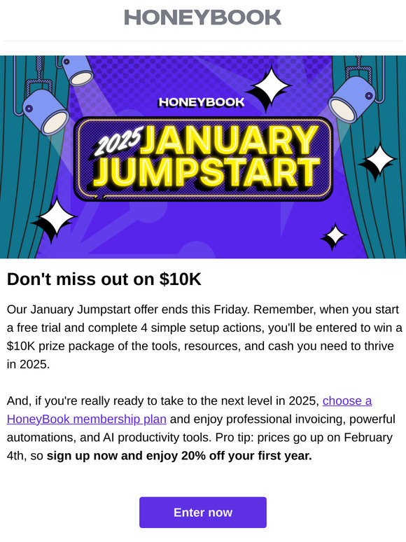 Your window to win a $10K package closes soon