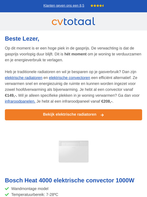 Hoge gasprijs: tijd om energie te besparen!