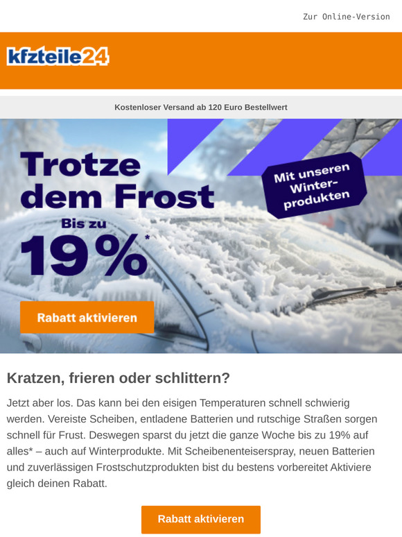 Frostfreier Wochenstart