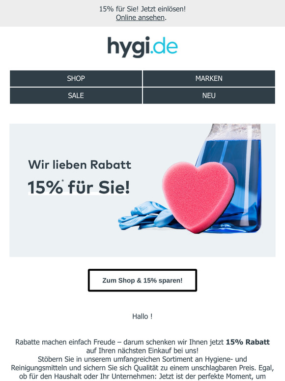 💝 Wir lieben Rabatt! Sie auch?