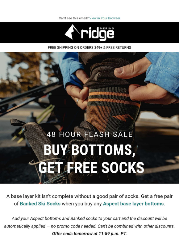 Flash sale ⚡ buy bottoms, get free socks