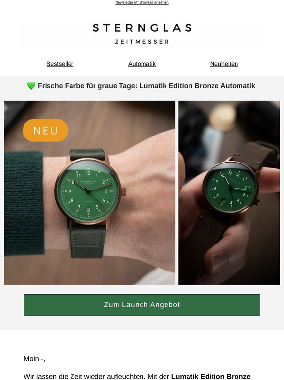 Die Lumatik erstrahlt in Grün!