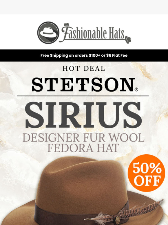 50% OFF: Stetson Sirius Fedora