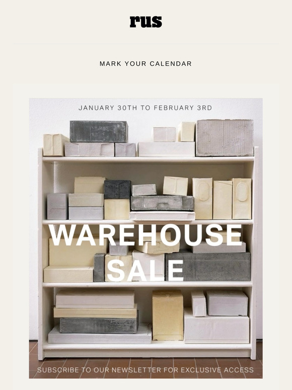 SAVE THE DATE — Our Moving Warehouse Sale is Coming!