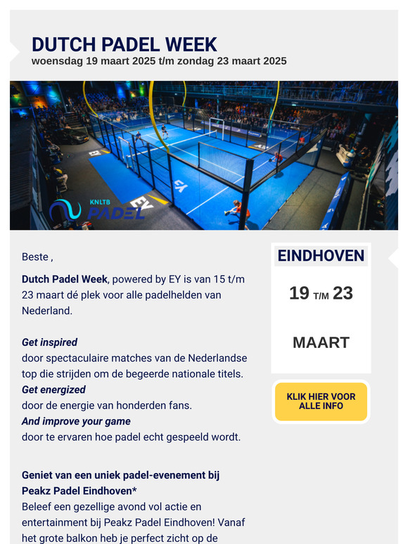 Dutch Padel Week VIP Deck