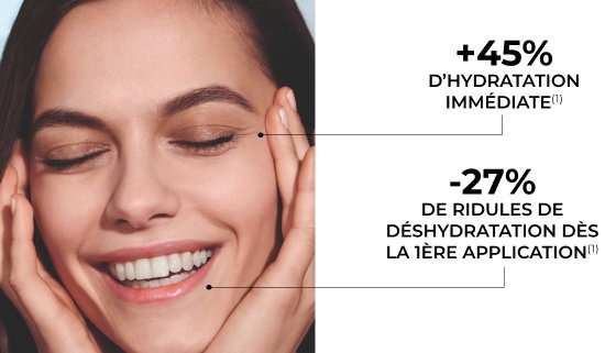 +45% d’hydratation immédiate (1)