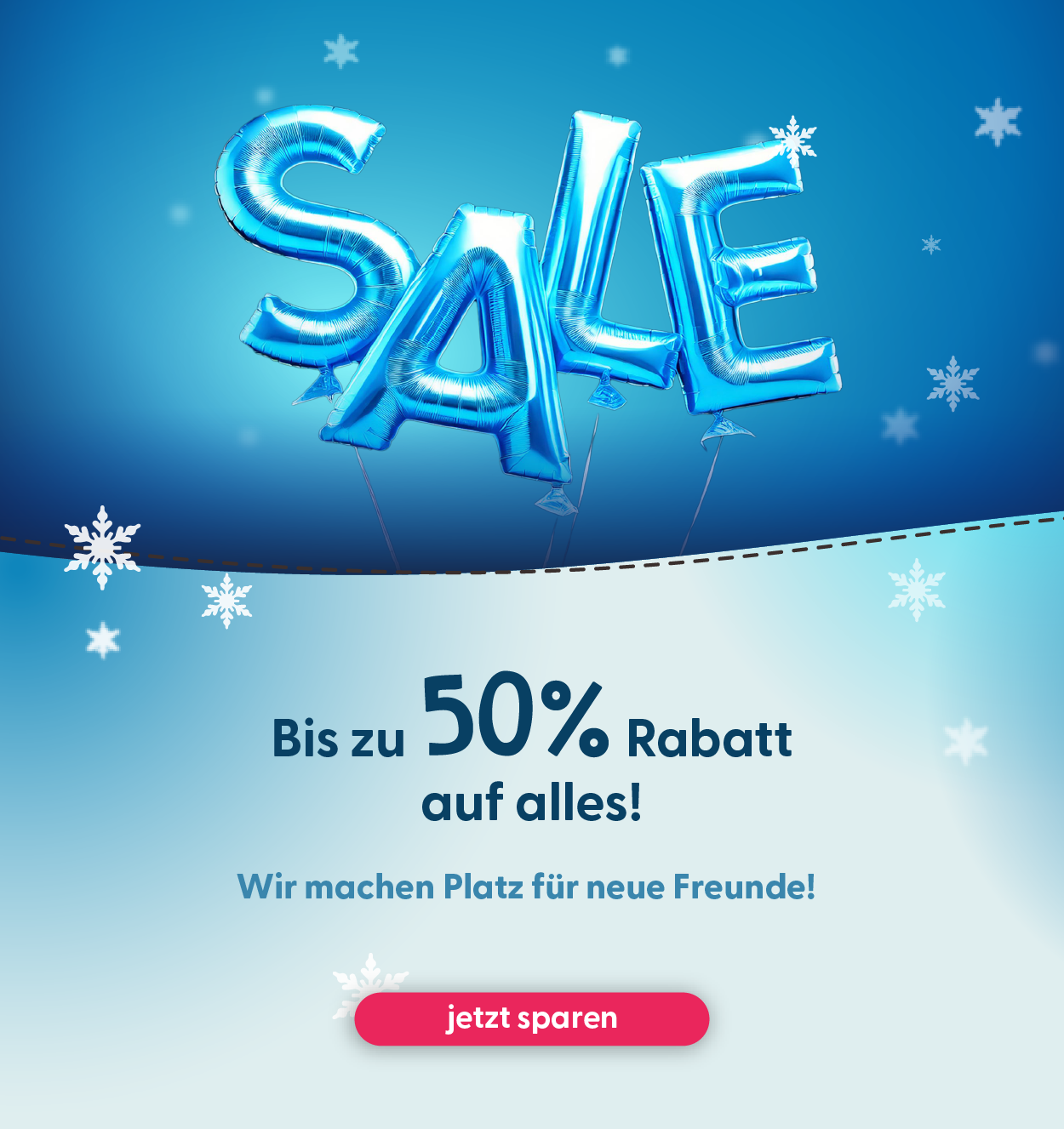 Bis zu 50% Rabatt auf alles!