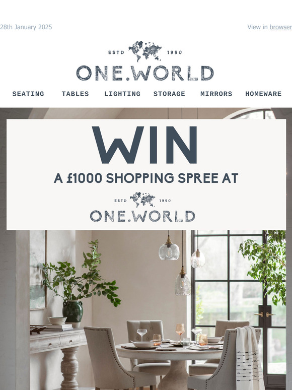 Win a £1,000 Shopping Spree