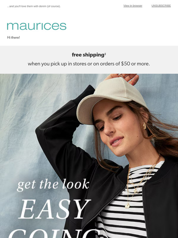 maurices February style drop! New has never felt this easy. Milled
