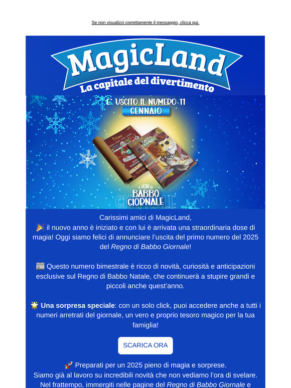 🎢 Entra nella Magia del 2025 con il Primo Numero del Regno di Babbo Giornale! 🎄
