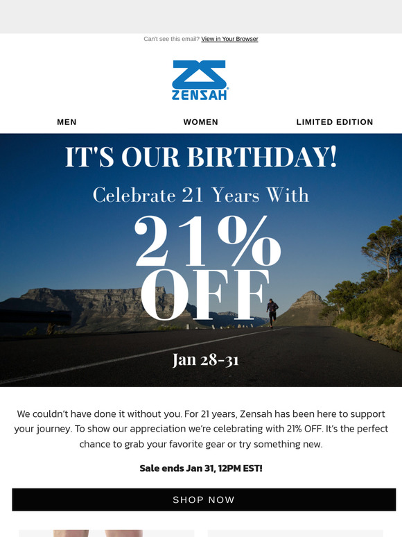Its our Birthday! Celebrate 21 years with 21% off 🎉