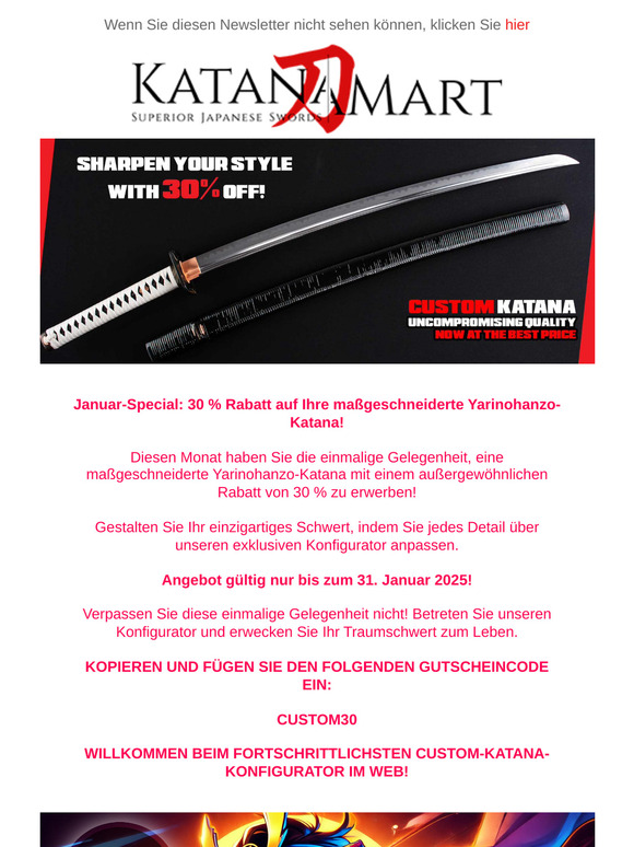 💥 Letzte Verkaufstage! YariNoHanzo-Personalisiertes Schwert mit 30 % Rabatt! Angebot nur bis Ende Januar gültig!  💥