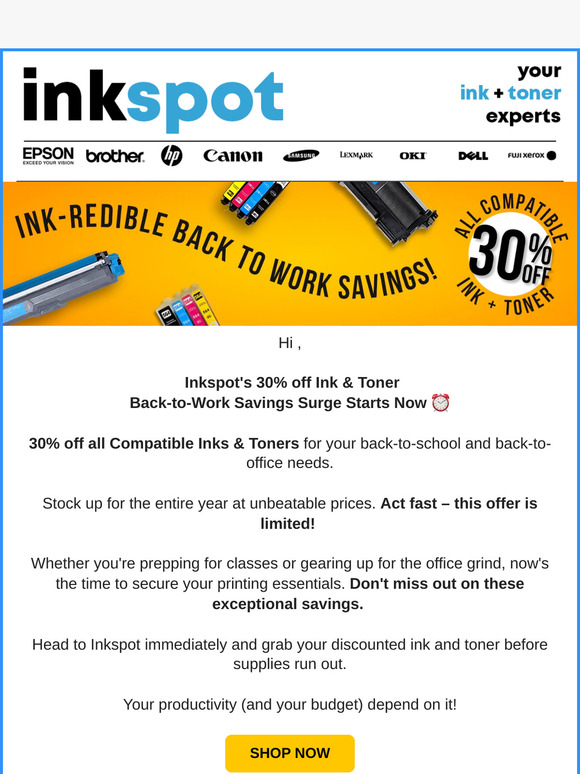 Alert: Back to work deals