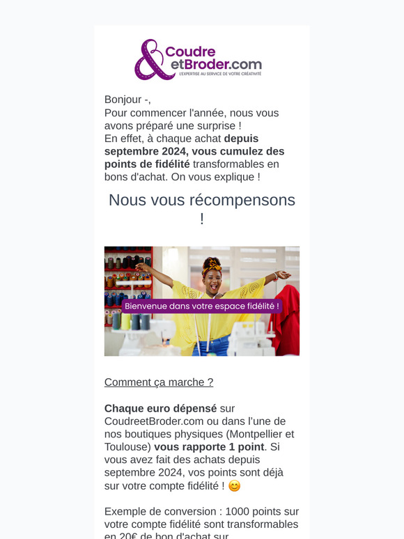 Votre fidélité récompensée depuis Septembre !