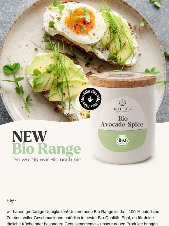 Neu & Bio: Unsere frische Bio-Range + 5 % Rabatt! 🌿✨