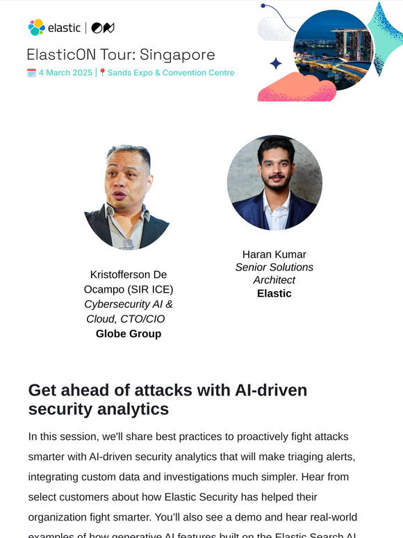 Harness advanced security strategies at ElasticON's exclusive sessions.