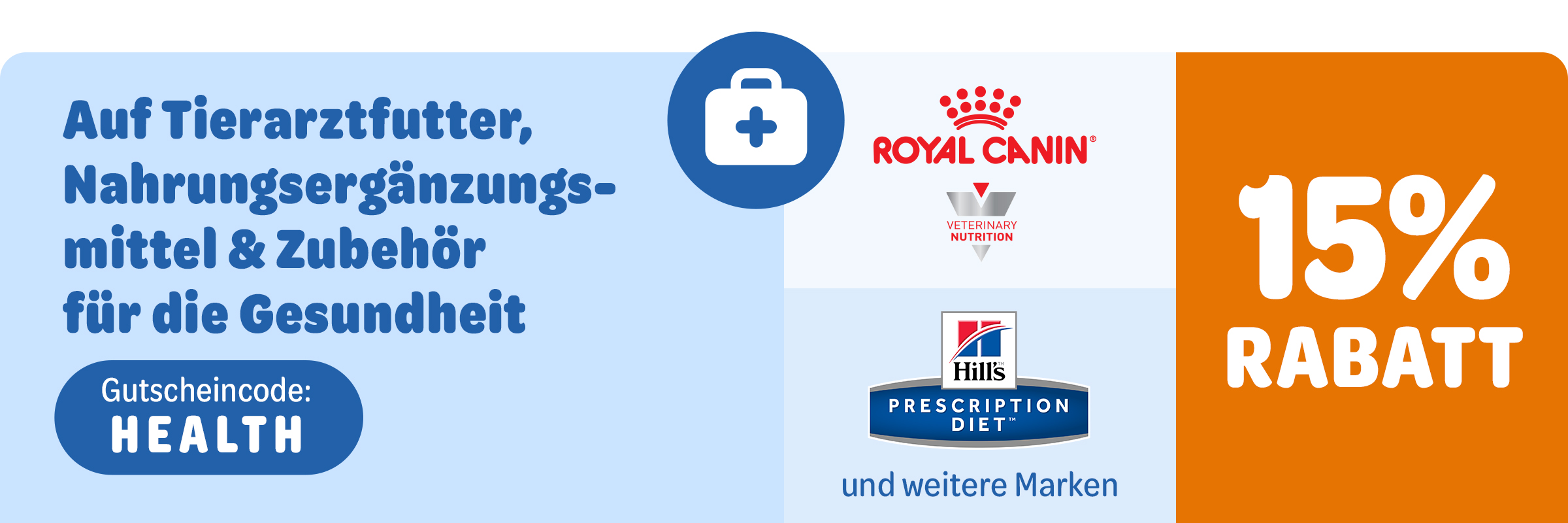 15% auf auf Tierarztfutter