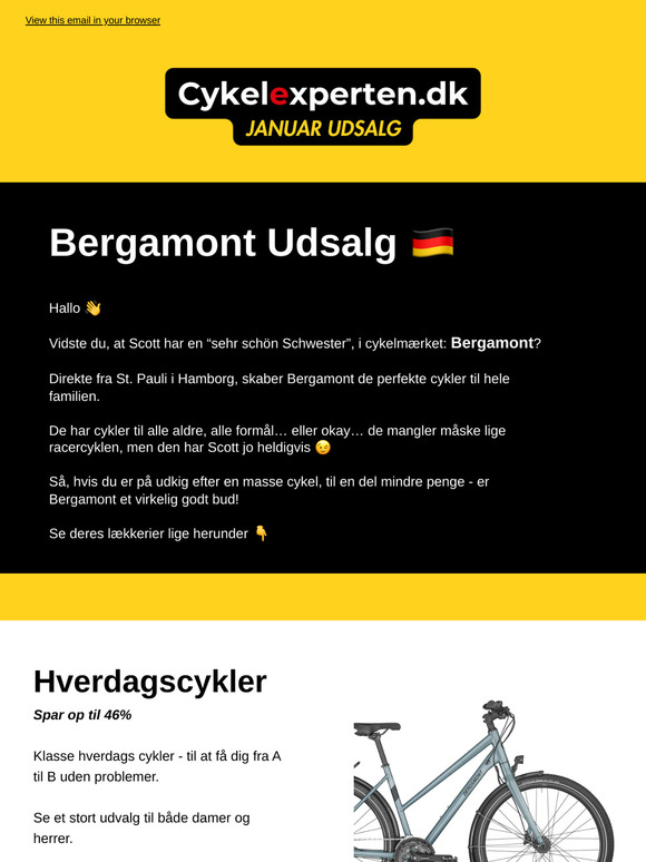 KÆMPE Bergamont cykel-udsalg 🚲