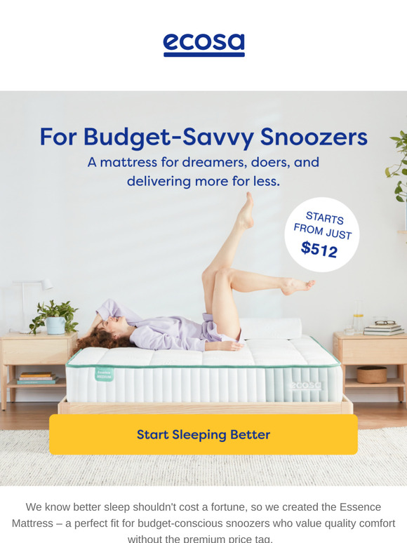 Better Sleep, Budget-Friendly Price
