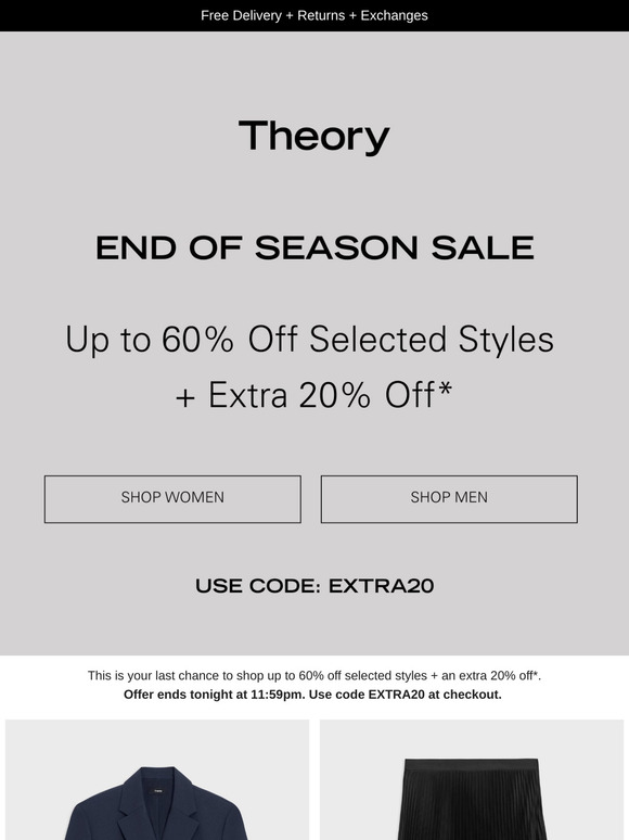Extra 20% Off Sale Ends Today