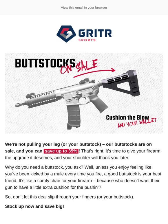 📩Buttstocks on Sale – Cushion the Blow (and Your Wallet)!