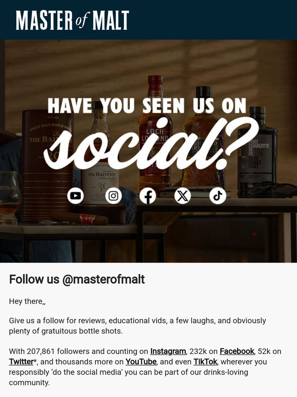 We’re on social media, you know…