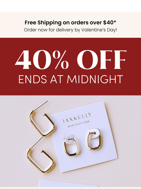 Don't miss it! ⏰ 40% OFF SITEWIDE ends at midnight!