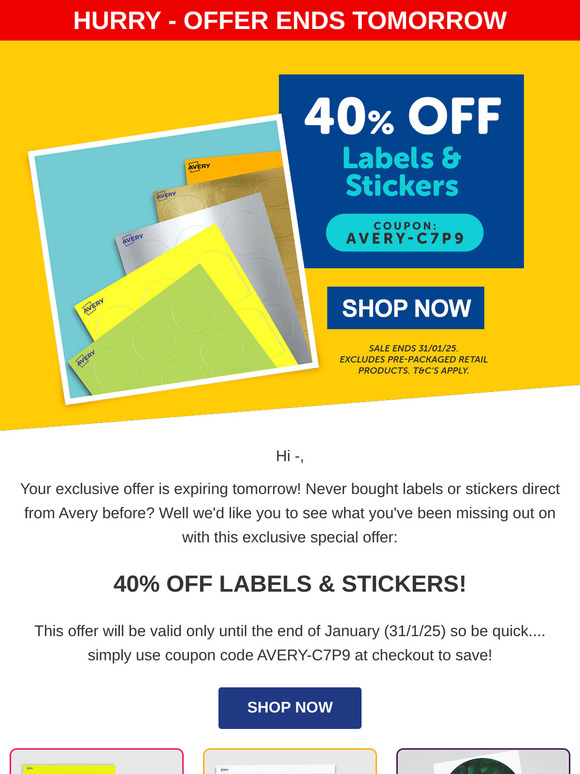 Your Exclusive 40% Discount Ends Tomorrow