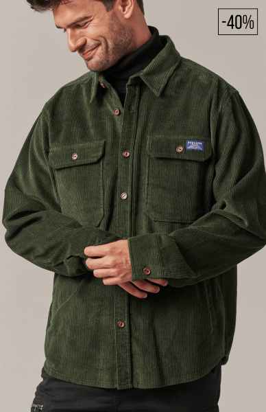 chemise velours homme